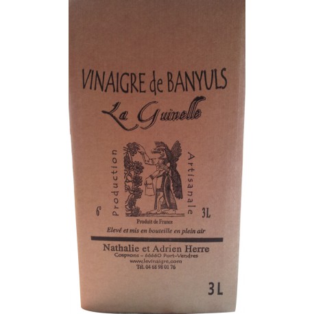 La Guinelle - Vinaigre de Banyuls en cubi de 3L